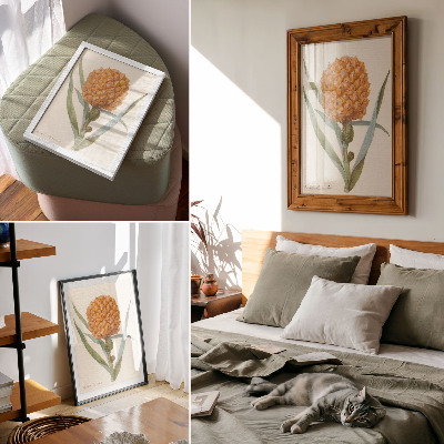 Decorative poster Bromelia ananas linn (c. 1700 - c. 1749) by an anonymous artist