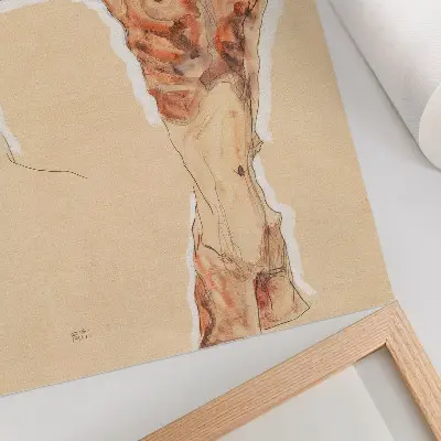 Decorative poster Naked Man Self-Portrait 1911 by Egon Schiele from The MET Museum collection