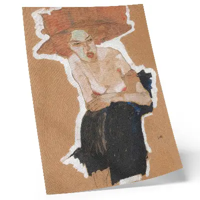 Premium wall art Egon Schiele's 1910 painting titled The Mischievous One in high resolution
