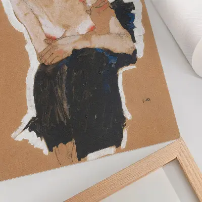 Premium wall art Egon Schiele's 1910 painting titled The Mischievous One in high resolution