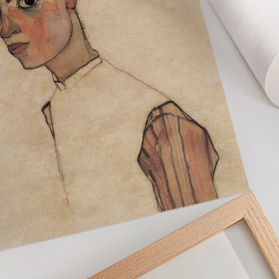 Premium wall art Self-portrait by Egon Schiele (1910)