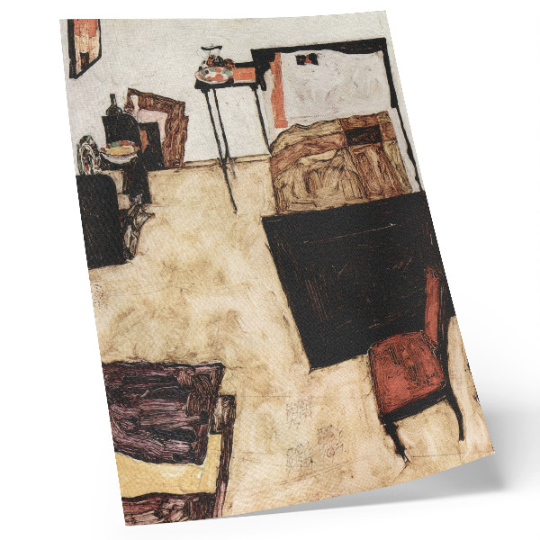 Poster Schiele's Salon in Neulengbach (1911) by Egon Schiele