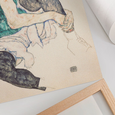 Art print Seated Woman with Raised Knee (1917) by Egon Schiele