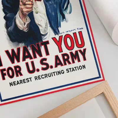 Wanted poster American soldiers lithograph by James Montgomery Flagg