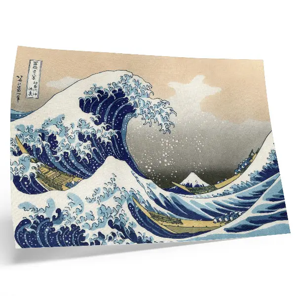 The Great Wave off Kanagawa by Hokusai traditional Japanese ukiyo-e woodblock print poster