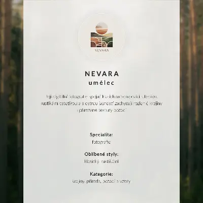 Foggy forest landscape by the lake poster