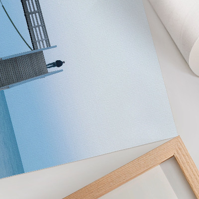 Photo canvas Minimalism, peace, person, stairs, architecture
