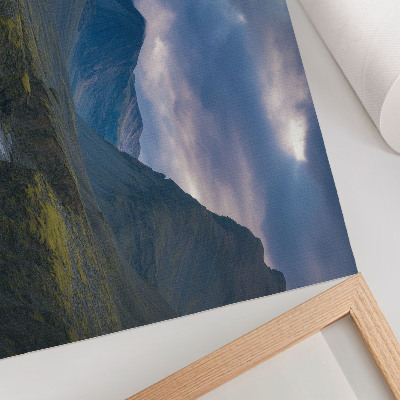 Decorative canvas print Mountains in the clouds blue peace nature