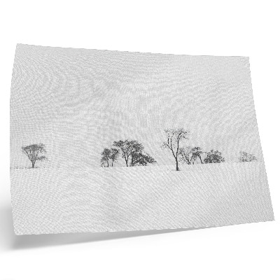 Poster Minimalist scenery winter trees peace
