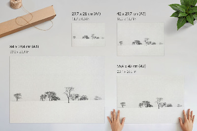 Poster Minimalist scenery winter trees peace