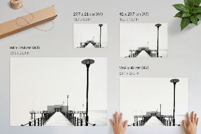 Decorative canvas print Minimalist bridge, rectilinear architecture