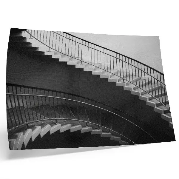 Photo canvas featuring black and white modern artistic forms