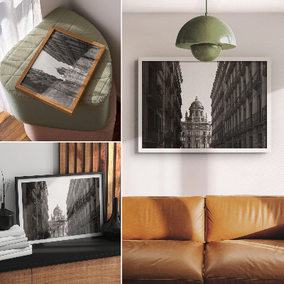 Decorative canvas print Symmetrical facades of historic urban architecture