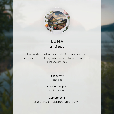 Poster Mountains lake person peaceful harmony of nature