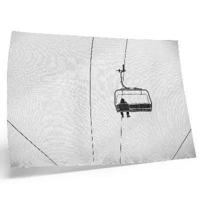 Winter landscape art poster minimalist design with themes of solitude and peace