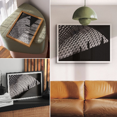 Decorative canvas print Modern roof silhouette contrast