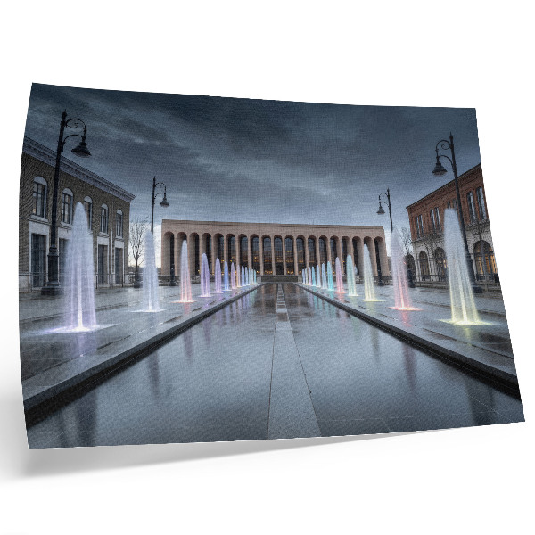 Photo canvas Fountains and architecture modern lighting