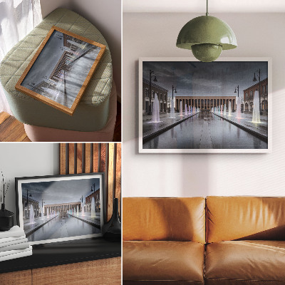 Photo canvas Fountains and architecture modern lighting