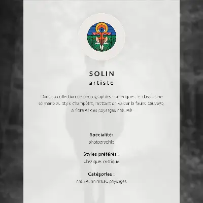 Poster a horse standing in a misty forest with ferns