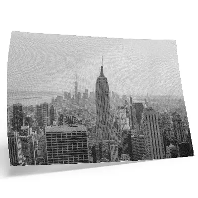 Modern metropolitan panorama canvas print Black and white decorative wall art