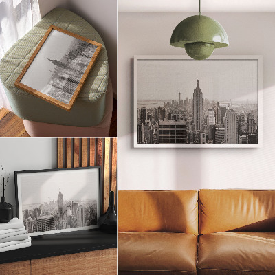 Decorative canvas print Modern black and white metropolitan panorama