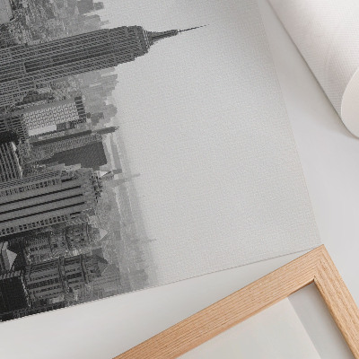 Decorative canvas print Modern black and white metropolitan panorama