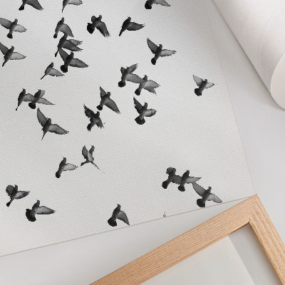 Poster Birds in Flight Elegant Black and White Harmonies