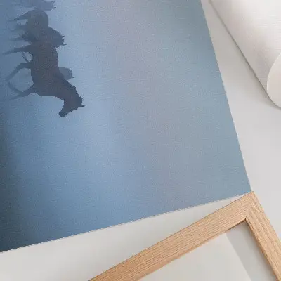 Horses in the Fog Poster a calming composition full of peace