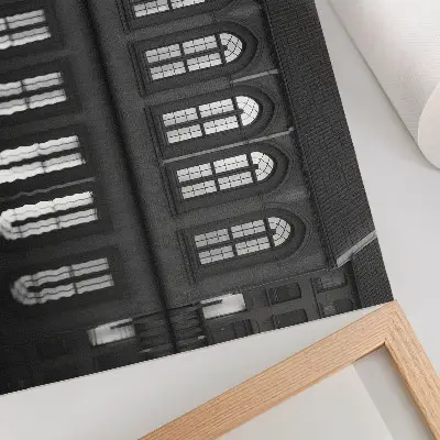 Decorative canvas print featuring symmetry, reflection, and architectural elegance