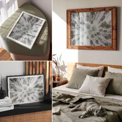 Photo canvas winter forest with minimalist nature theme