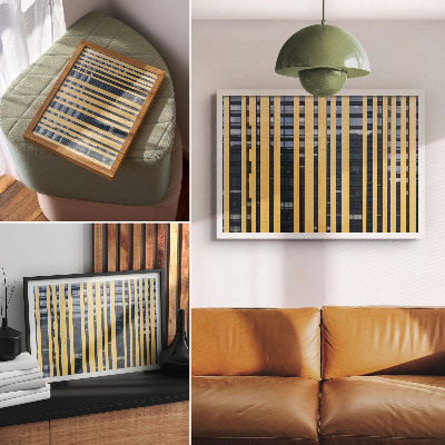 Decorative canvas print Modern symmetry contrast of yellow and blue