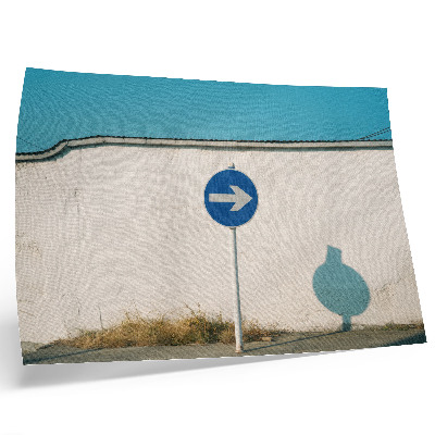 Photo canvas A minimalist sign against a white wall