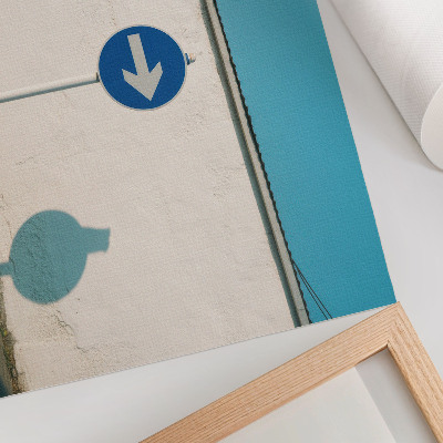 Photo canvas A minimalist sign against a white wall