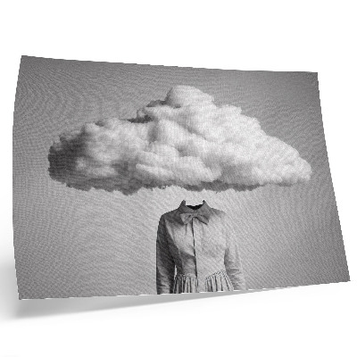 Photo canvas Surrealist minimalism motif white cloud