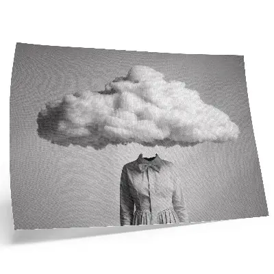Photo canvas surrealist minimalism white cloud motif