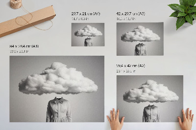 Photo canvas Surrealist minimalism motif white cloud