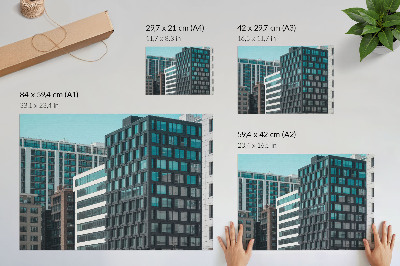 Poster Modern buildings glass geometry harmony