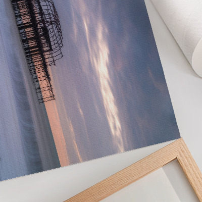 Poster Rustic structure by the sea in peace