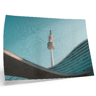 Decorative canvas print Blue sky modern building city tower