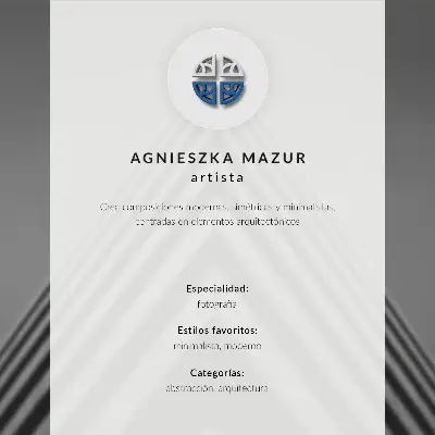 Photo canvas featuring symmetry with dynamic lines in monochrome