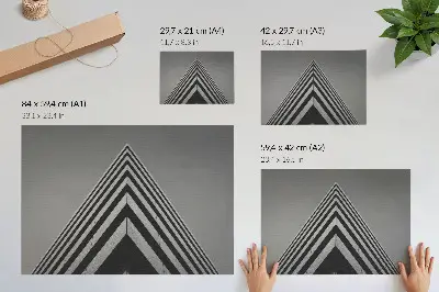 Photo canvas featuring symmetry with dynamic lines in monochrome