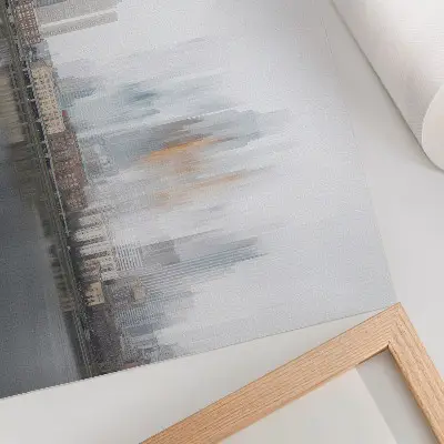 Poster modern foggy city pastel reflection