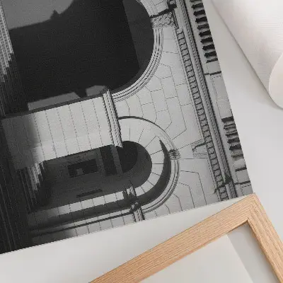 Decorative canvas print elegant architecture with classic arches and shadows