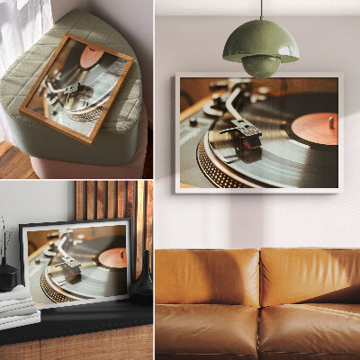 Poster Nostalgic vintage musical atmosphere gramophone