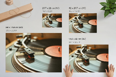 Poster Nostalgic vintage musical atmosphere gramophone