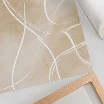 Decorative canvas print harmonious lines with delicate colors featuring a peaceful theme