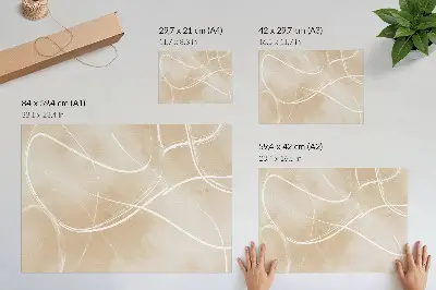 Decorative canvas print harmonious lines with delicate colors featuring a peaceful theme