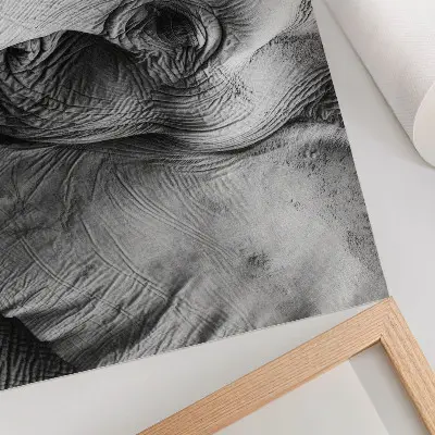 Elephant poster minimalist monochrome detail art print