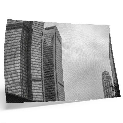 Photo canvas Monochromatic modern city skyscrapers