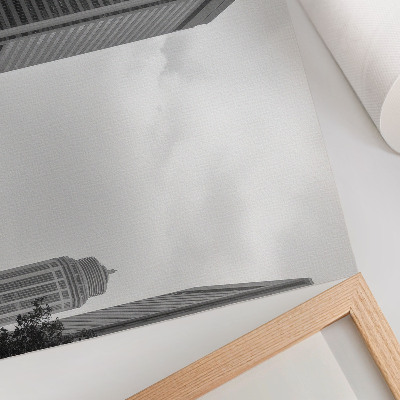 Photo canvas Monochromatic modern city skyscrapers
